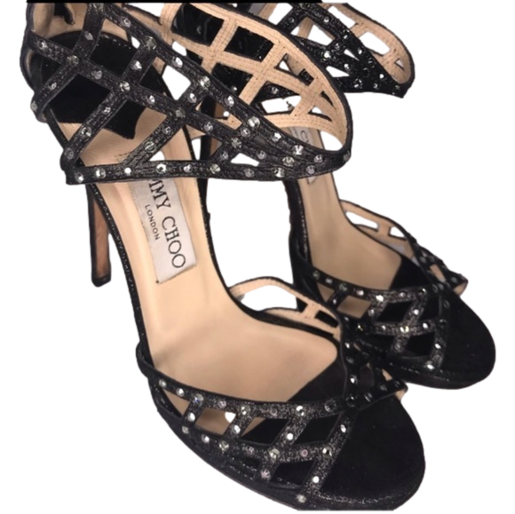 Jimmy Choo Cage Rhinestone Stilettos